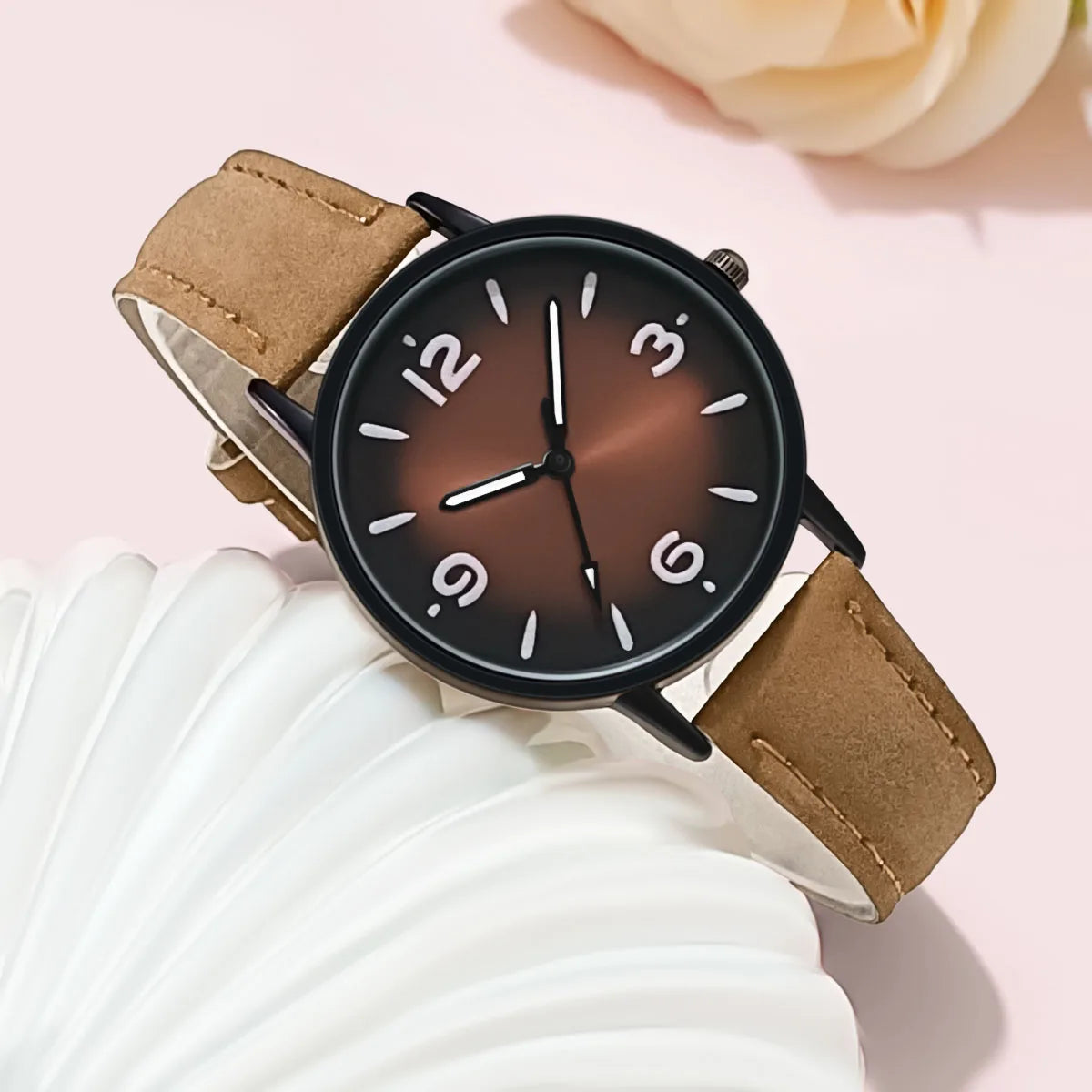 Montre en cuir PU pour femme, montre-bracelet décontractée, montres à quartz pour femme, cadeau, Reloj Mujer, Relogio Feminino