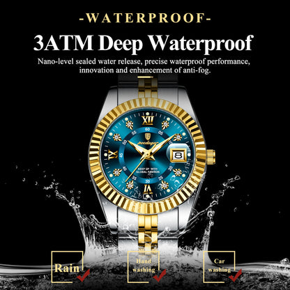 POEDAGAR Top Luxury Watch For Women Waterproof Stainless Steel Luminous Date Ladies Watch Quartz Fashion Elegant Women's Watches