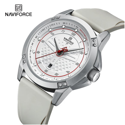 NAVIFORCE Montre-bracelet à quartz décontractée Montre homme étanche tendance Bracelet en silicone sportif Montre homme lumineuse Relogio Masculino