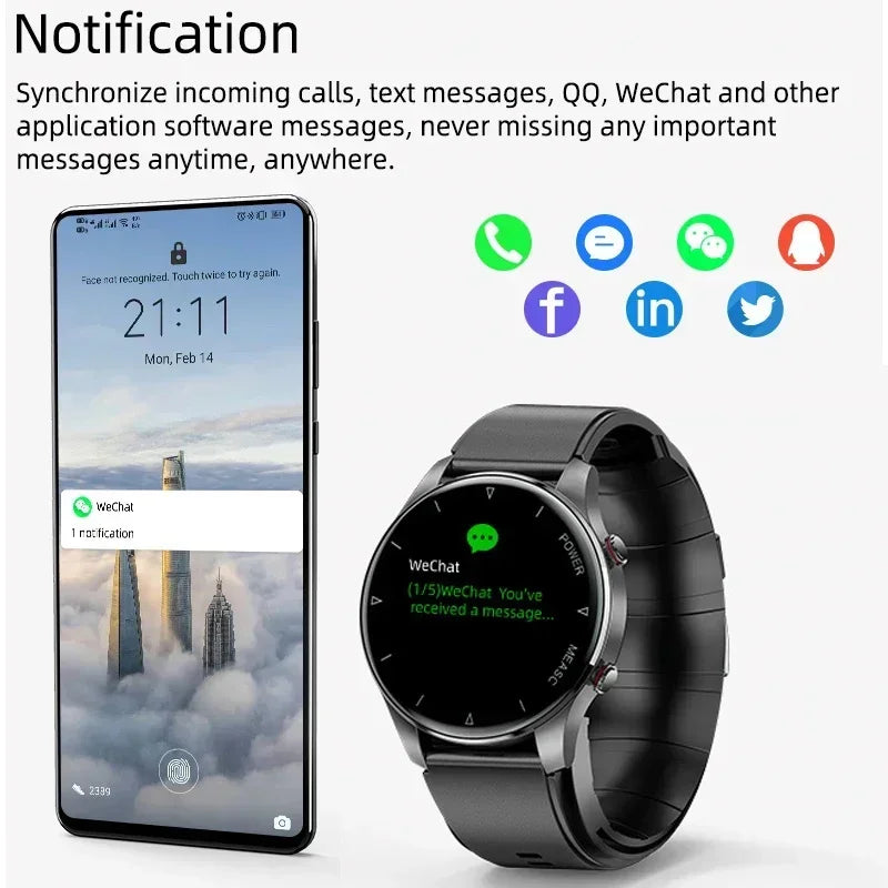 2026 Nouvelle montre connectée de santé avec surveillance de la tension artérielle, de la fréquence cardiaque et du sommeil, pour hommes, avec pompe à air, airbag, étanche IP86, montre connectée de sport