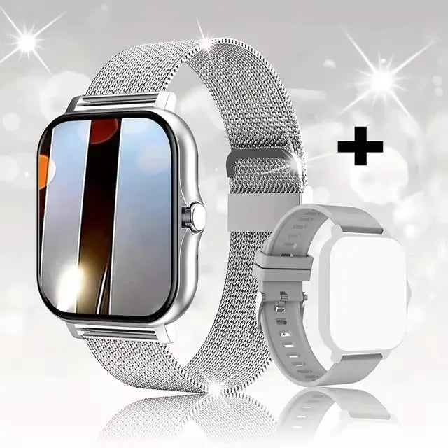Montre connectée étanche 1,83'' avec réponse aux messages, appels, surveillance du sommeil, podomètre sportif, alertes d'informations pour iPhone Android