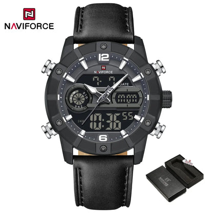 Montre Homme NAVIFORCE Tendance Sport Étanche Alarme Compte à Rebours Affichage Calendrier Automatique Marque de Luxe Montre Quartz Originale Homme