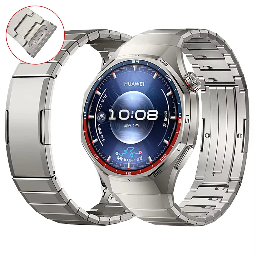 Official 1:1 No Gap Titanium Strap for Huawei Watch GT 6 Pro Luxury Metal Bracelet correa Huawei Watch GT6 Pro Specialized Strap