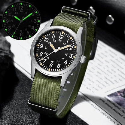 Montre Homme MILITREK 2026 Nouvelle Montre Militaire Rétro Quartz VH31 37mm Saphir Acier Inoxydable Étanche 100m Lumineux C3 Reloj Hombre