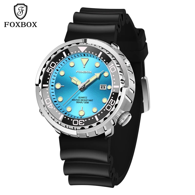 2026 LIGE Montres de mode pour hommes Foxbox Top Marque Luxe 5ATM Sports Étanche Montre Homme Quartz Date Horloge Lumineuse+Boîte