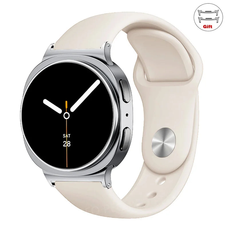 Sports Silicone Strap for Samsung Galaxy Watch 8 40mm 44mm Band No Gaps Correa Bracelet for Galaxy 8 Classic 46mm Accessories