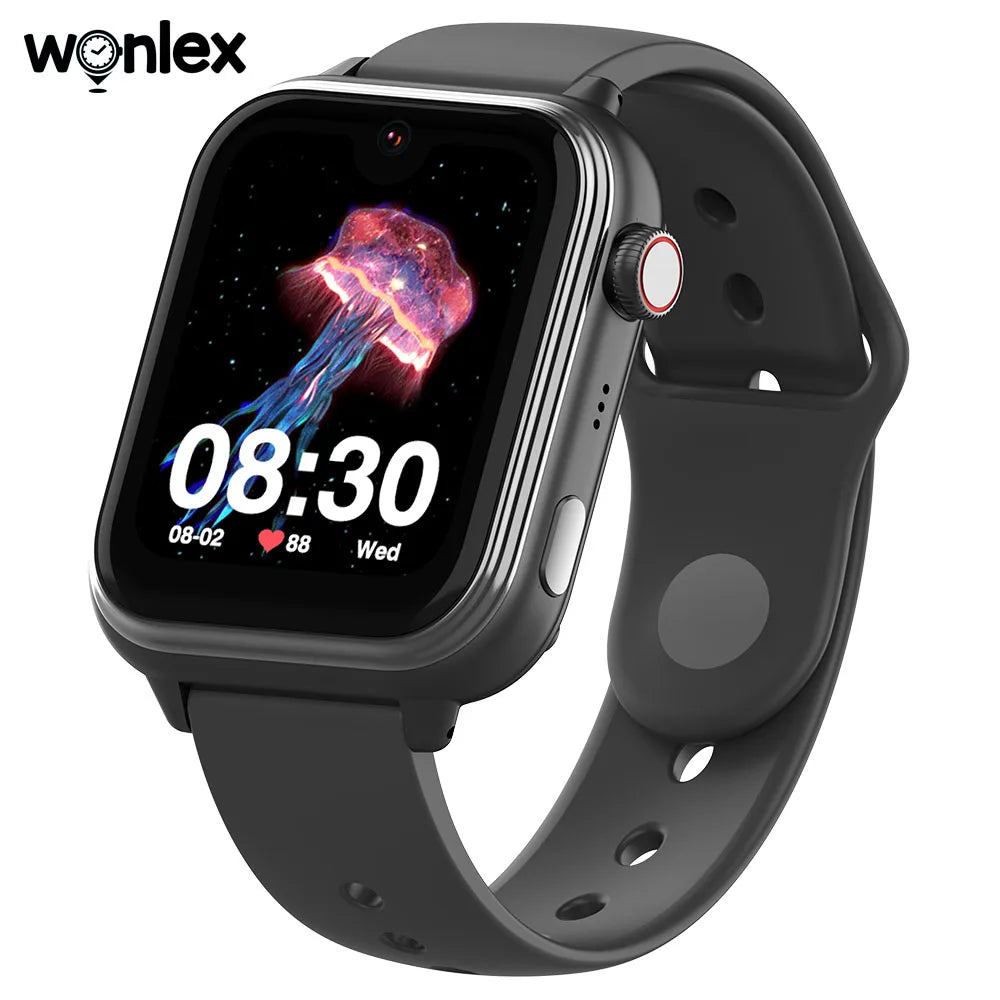 Montre intelligente GPS Wonlex KT37 pour enfants avec assistant vocal IA, application de surveillance, suivi de localisation WiFi, appel vidéo 4G