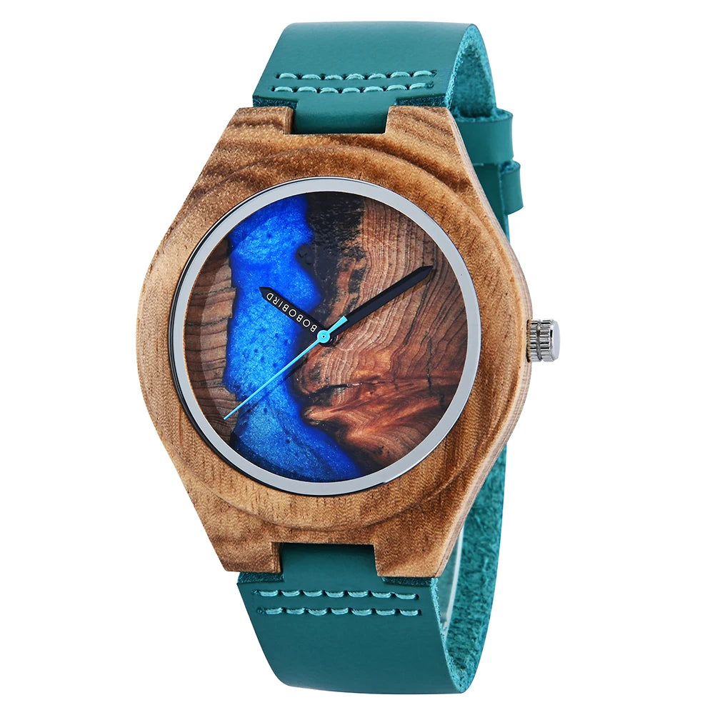 BOBO BIRD Universal Bamboo Wooden Leather Watch