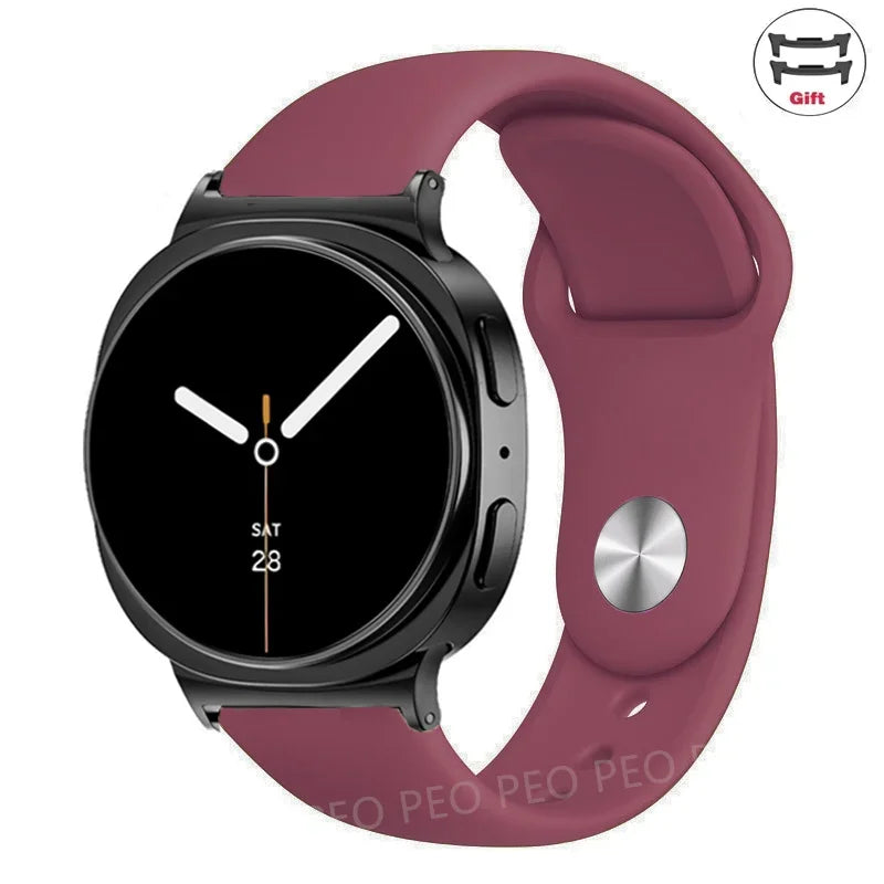 Sports Silicone Strap for Samsung Galaxy Watch 8 40mm 44mm Band No Gaps Correa Bracelet for Galaxy 8 Classic 46mm Accessories