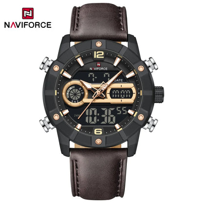 Montre Homme NAVIFORCE Tendance Sport Étanche Alarme Compte à Rebours Affichage Calendrier Automatique Marque de Luxe Montre Quartz Originale Homme