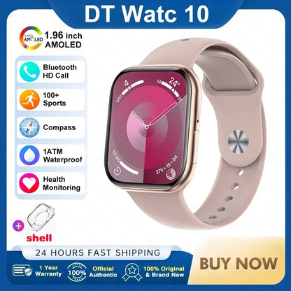 2025 Nouvelle montre connectée originale pour Apple DT Watch 10 Homme AMOLED 4 Go Mémoire Musique 3D Surround Appel BT Étanche Montre intelligente Femme