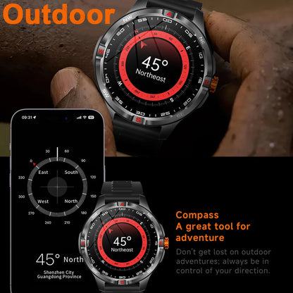 T-Rex 3 Military 1000mAh Battery Smart Watch Adult Men Compass Bluetooth Call AMOLED Screen Heart Rate Waterproof SmartWatches