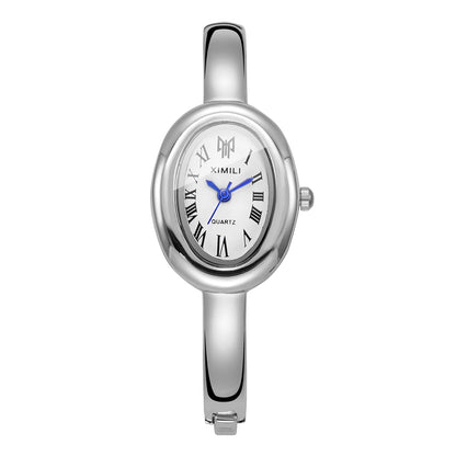 Elegant Oval Roma Dial Women Quartz Watch Fashion Bracelet Strap Ladies Wristwatch Reloj Mujer Girls Clock Gift