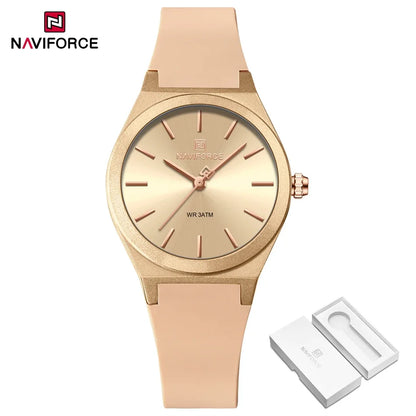 Montres NAVIFORCE NF5056 pour femmes, bracelet en silicone souple de haute qualité