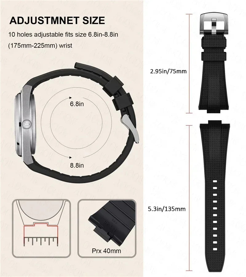 Tissot PRX T137.407/T137.410 Super Player 40mm Strap 12mm