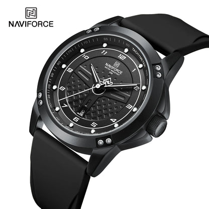 NAVIFORCE Montre-bracelet à quartz décontractée Montre homme étanche tendance Bracelet en silicone sportif Montre homme lumineuse Relogio Masculino