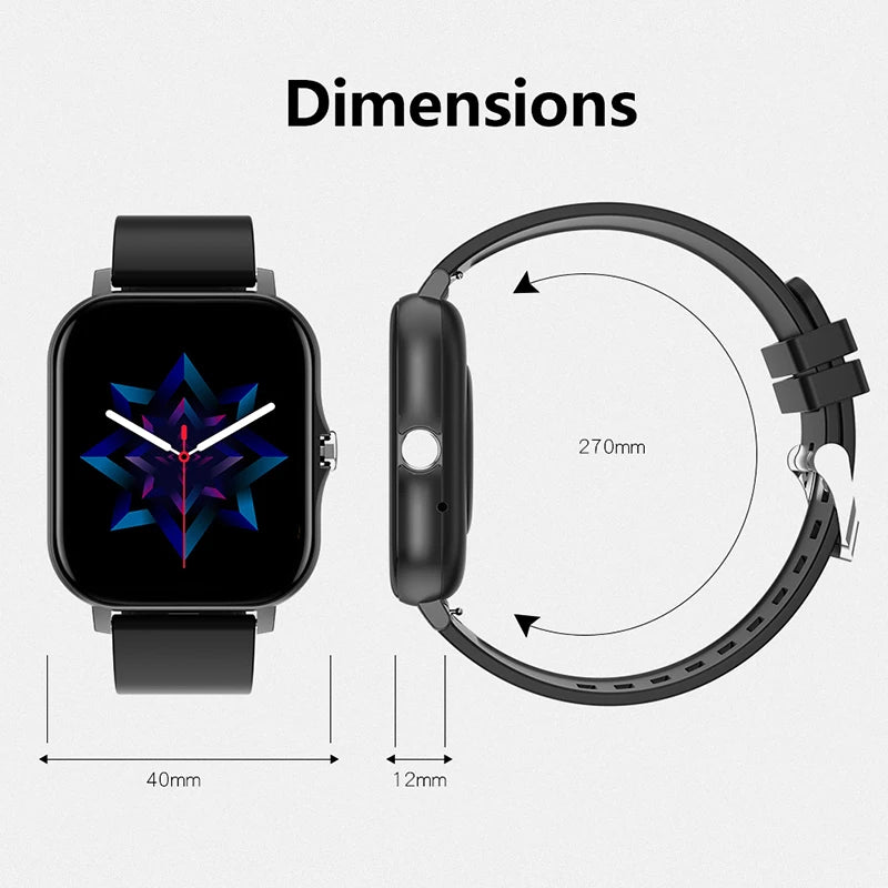 Montre connectée de sport, horloge de fitness, moniteur de santé, montre intelligente étanche, appels Bluetooth pour hommes femmes téléphones IOS Android 2025