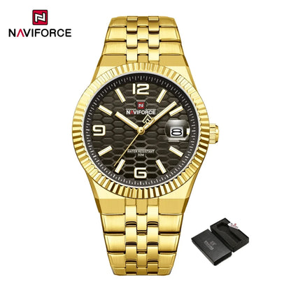 Montre à quartz NAVIFORCE NF9277 en acier inoxydable résistante à l'eau