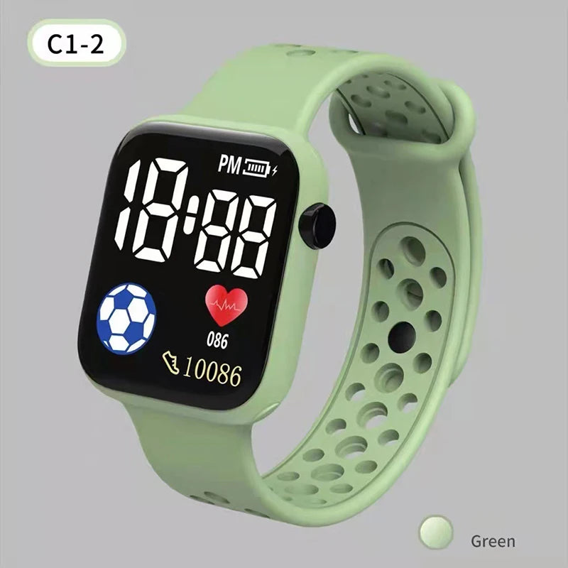 Montre numérique LED 2026 pour enfants garçons Montres de sport étanches filles Montre numérique en silicone Montre électronique décontractée pour enfants Reloj