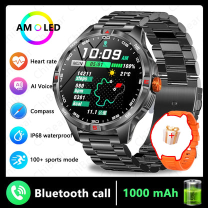 T-Rex 3 Military 1000mAh Battery Smart Watch Adult Men Compass Bluetooth Call AMOLED Screen Heart Rate Waterproof SmartWatches