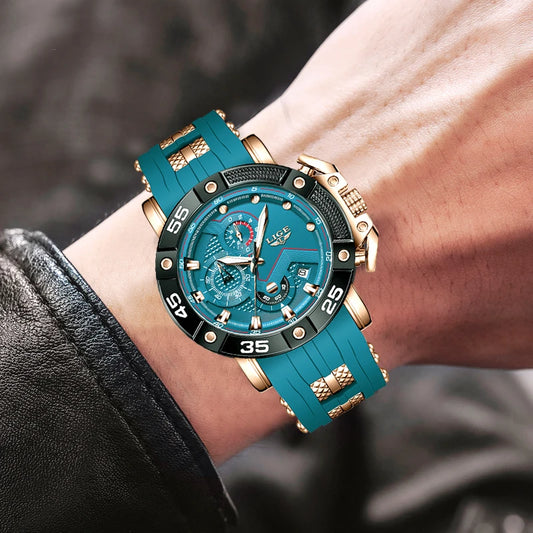 ChronoState TOP LIGE 2025 – Luxury Business Quartz Watch | Waterproof Luminous Silicone Men’s Watch