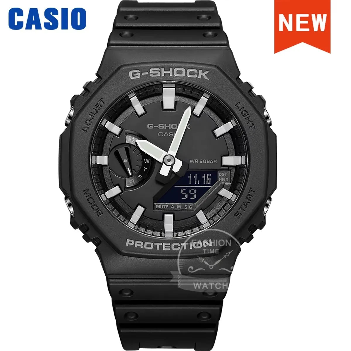 Montre Casio homme G-Shock ultra-fine, montre de sport étanche 200m, montres LED, horloge numérique série GA-2100
