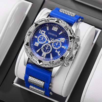 Montre de sport pour homme avec bracelet en silicone tendance et cadran arabe de luxe, montre-bracelet à quartz d'affaires, Reloj Hombre (sans boîte)