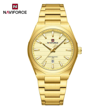 NAVIFORCE Montre-bracelet à quartz étanche Mode Point lumineux Homme Affichage de la date Montre de sport Montres pour homme Relogio Masculino