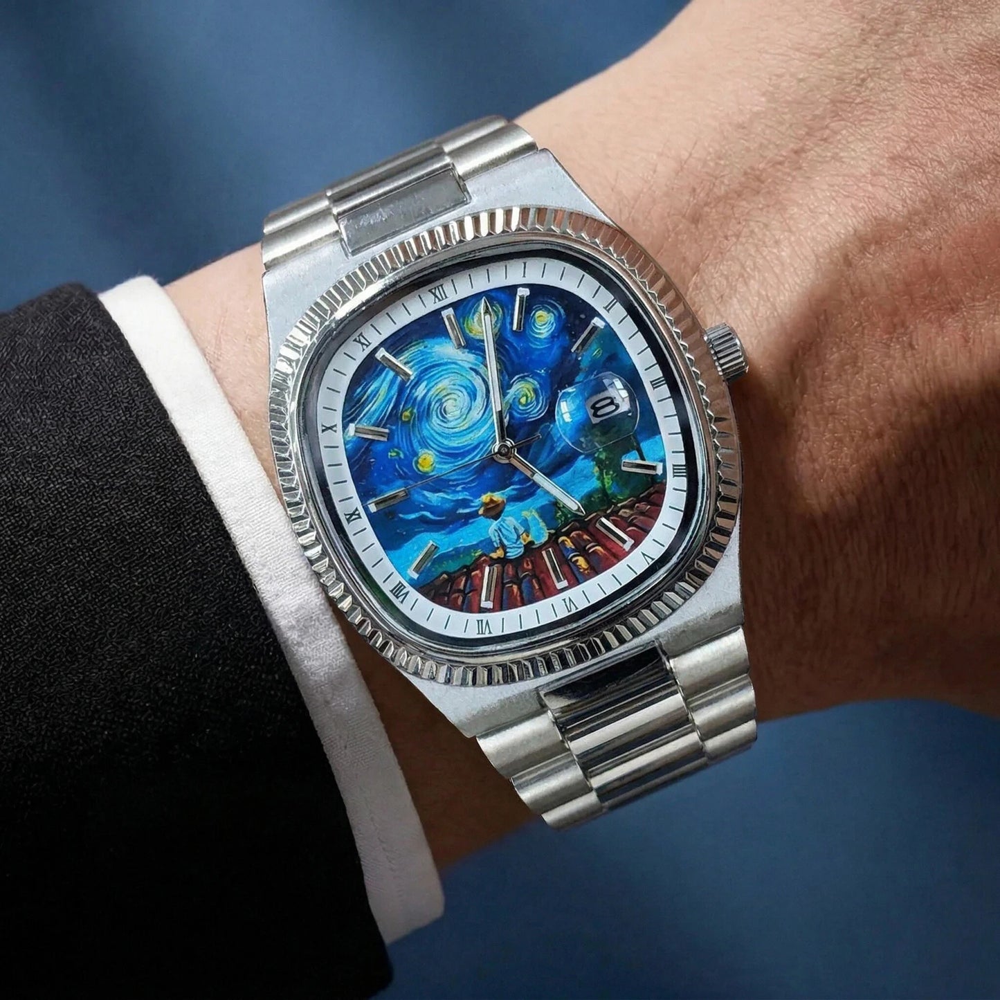 Montre rétro carrée pour hommes, marque de luxe légère, cadeau authentique 2026, nouveau bracelet en acier inoxydable, montre à quartz étanche
