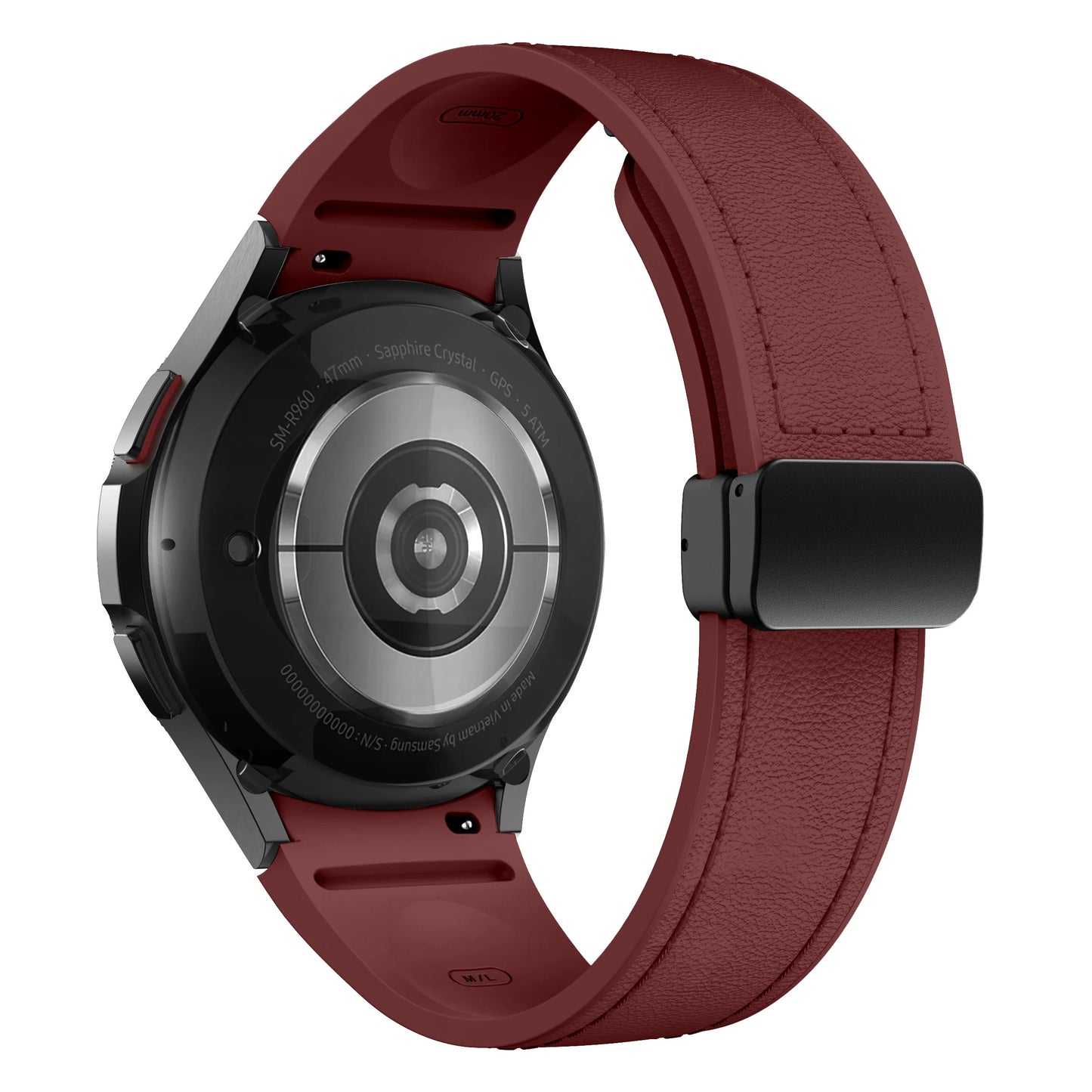 Genuine Leather+silicone Strap for Samsung Galaxy Watch 6 5 7 44mm 40mm 20 Bracelet Galaxy Watch 6 4 Classic 47mm 46mm 43mm 42mm