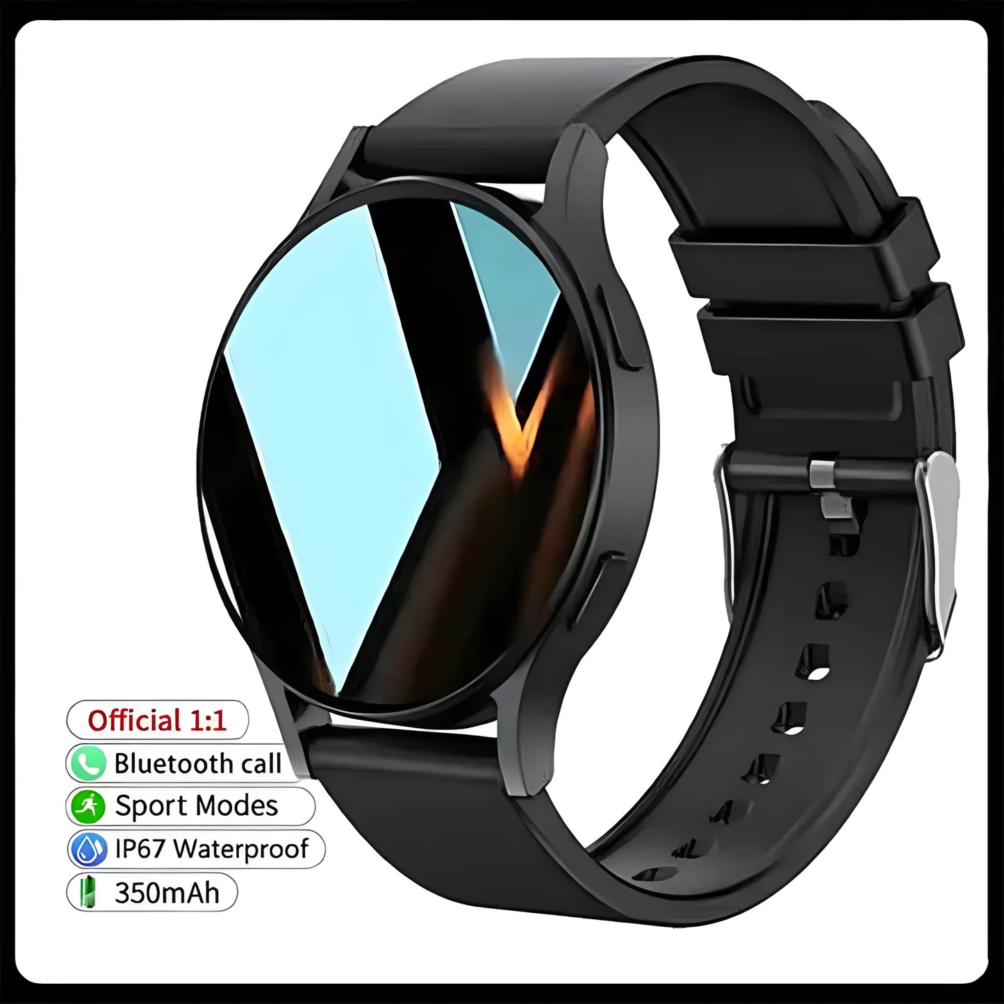Montre Connectée Bluetooth Pro Appel 1,39 Pouces Cadrans Personnalisés Musique Sport Homme Femme Montre 6 Moniteur de Santé Smartwatch Pour Android IOS