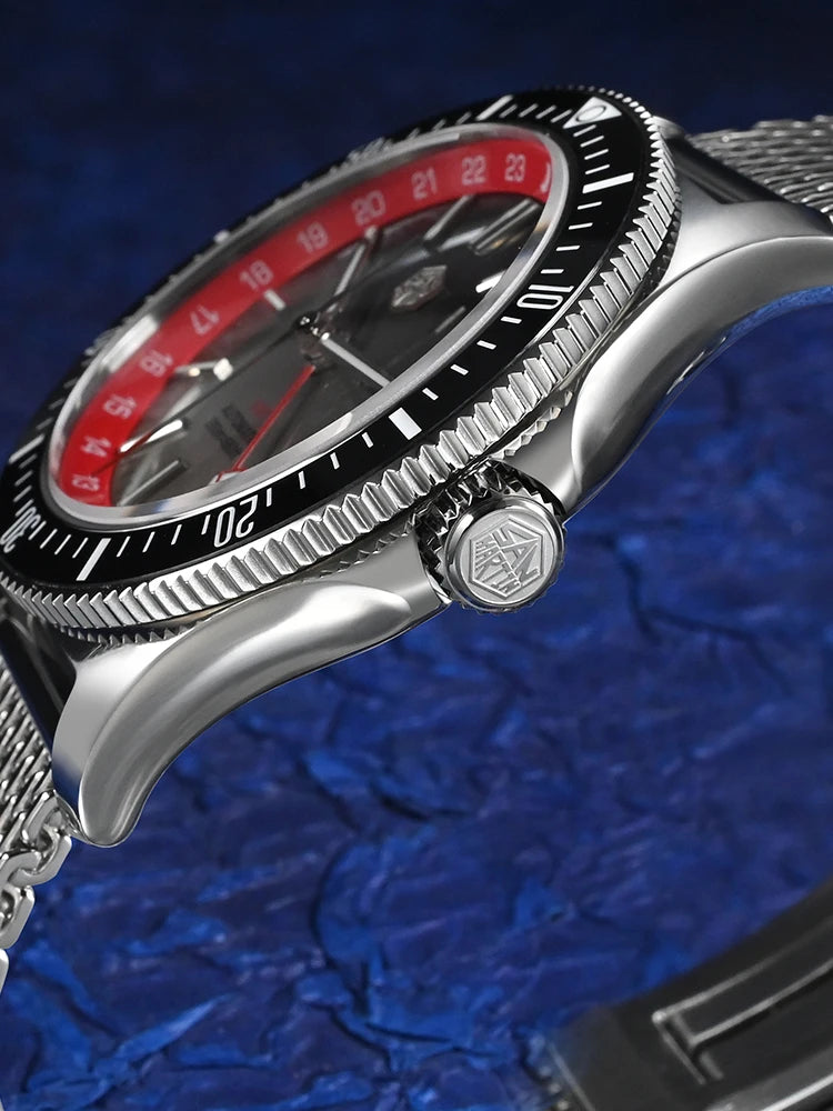 San Martin SN0119-G GMT Automatic Mechanical Watch Bracelet