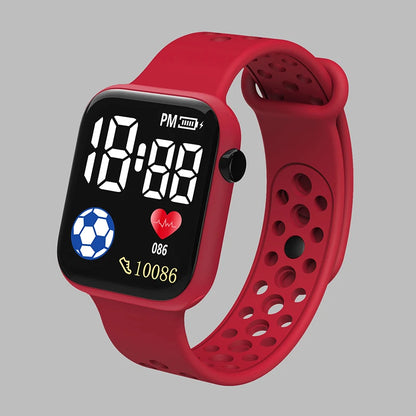 Montre numérique LED 2026 pour enfants garçons Montres de sport étanches filles Montre numérique en silicone Montre électronique décontractée pour enfants Reloj
