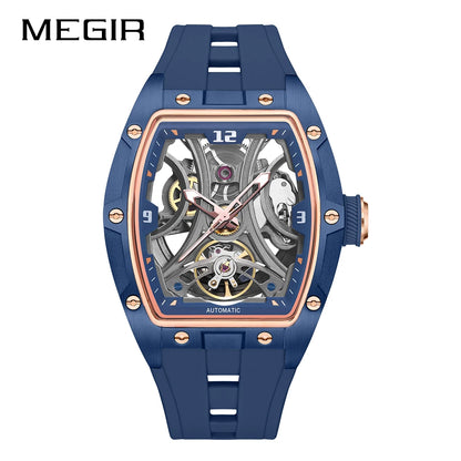 MEGIR 2026 Nouvelle montre automatique mécanique pour homme, marque de luxe, mouvement en acier inoxydable, étanche, Relogio