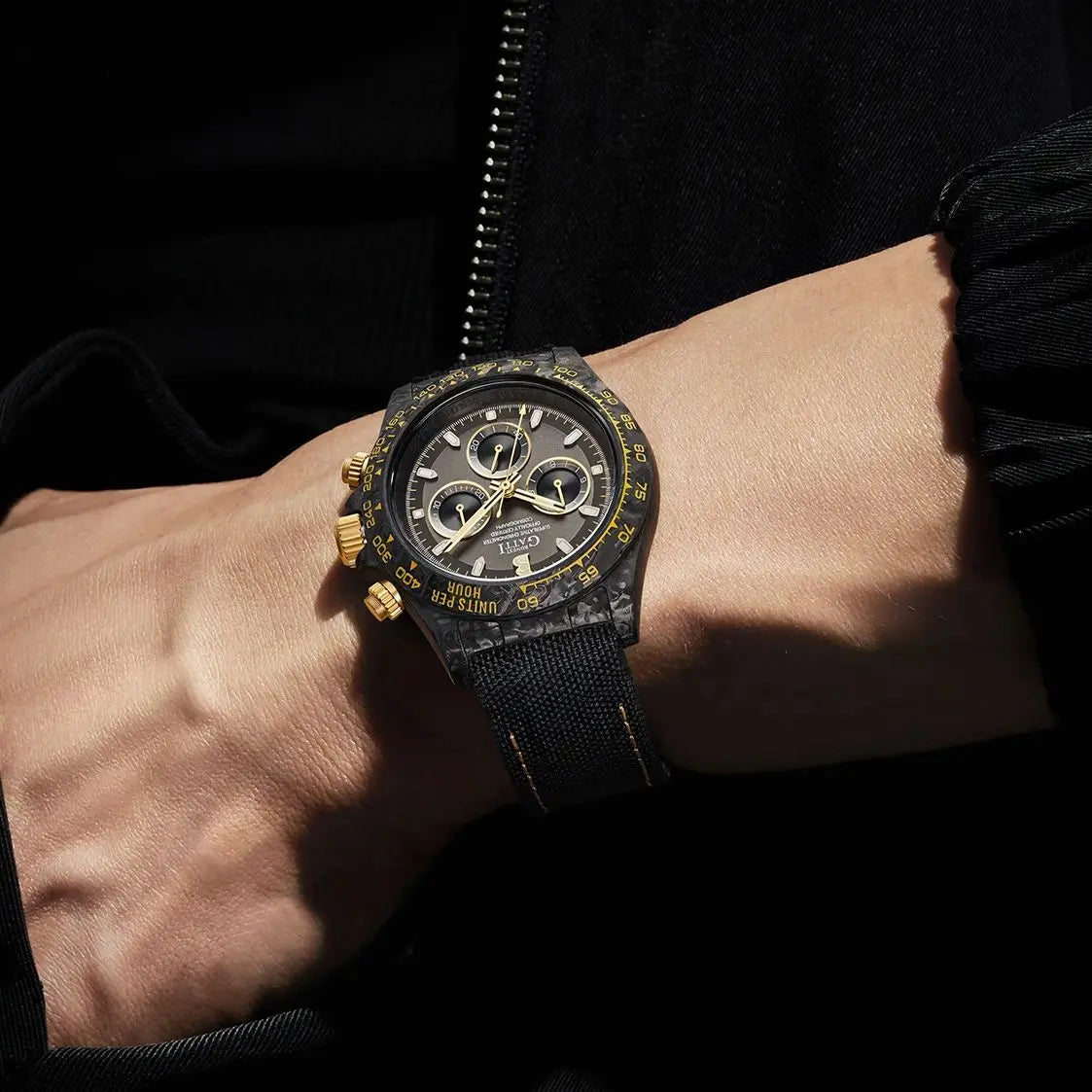 ChronoState BONEST GATTI BG9010 – Montre chronographe automatique 39MM | Boîtier en fibre de carbone et saphir