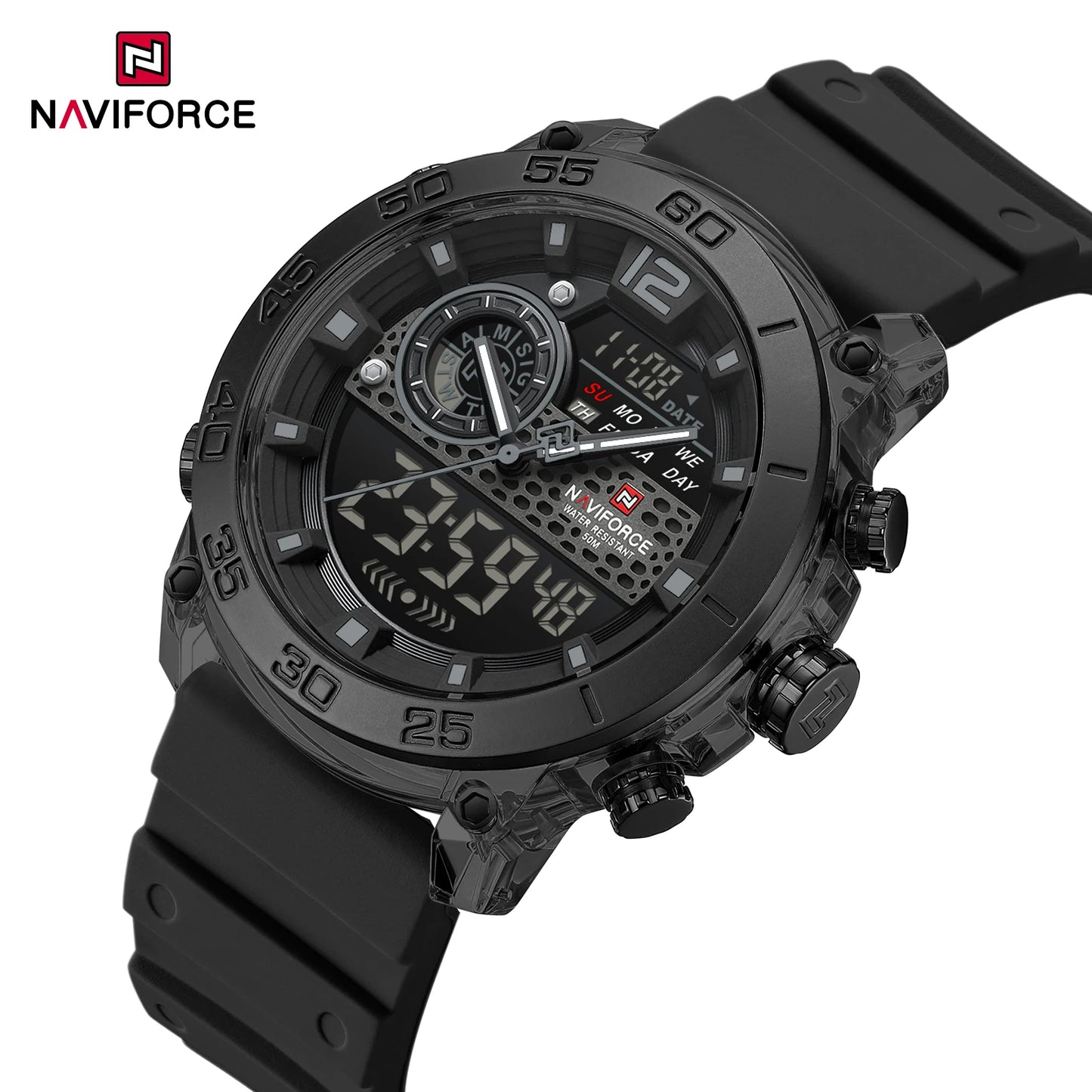 NAVIFORCE NF6104 Dual Display Multifunction Watch