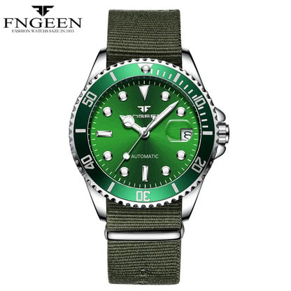 FNGEEN 9001 Luxury Brand Men Watch Steel Tourbillon Skeleton Mechanical Watches Luminous Automatic Date Diamond Wristwatch
