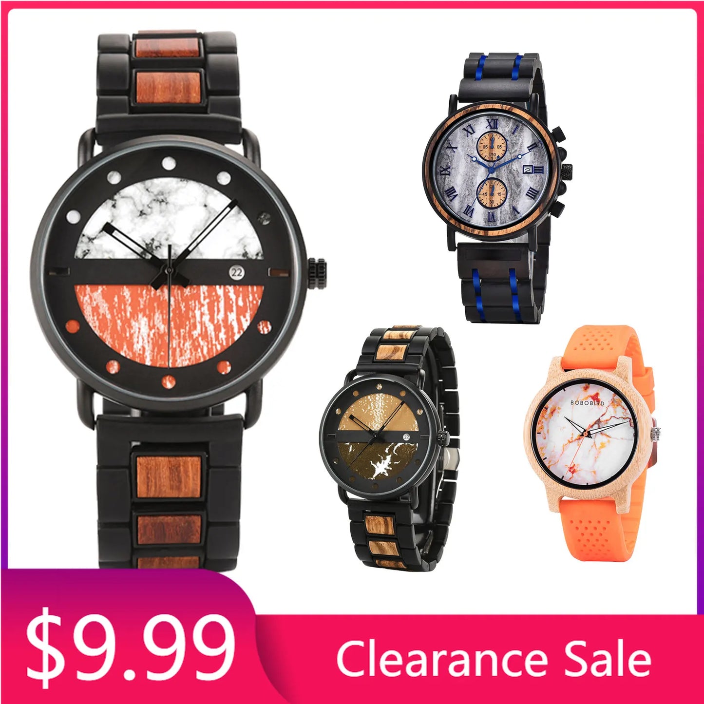 Montre en Bois BOBO BIRD pour Hommes Mouvement à Quartz Japonais Montres Étanche relogio masculino Cadeaux Personnalisables
