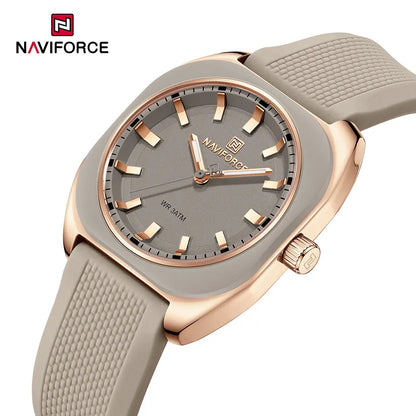 NAVIFORCE – Montre à quartz décontractée et élégante pour femme, bracelet en silicone, cadeau pour femme, montre-bracelet décontractée, Relogio Feminino