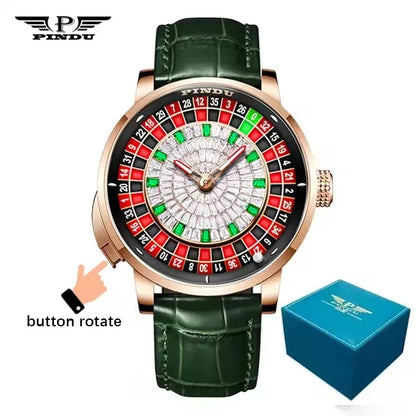 PINDU P6663 Roulette Dial Mechanical Watch Red Top