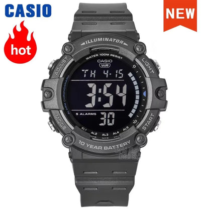 Montre Casio homme, dix ans d'autonomie, ensemble de luxe, montre de sport numérique LED étanche à quartz pour homme, relogio masculino AE-1500WH