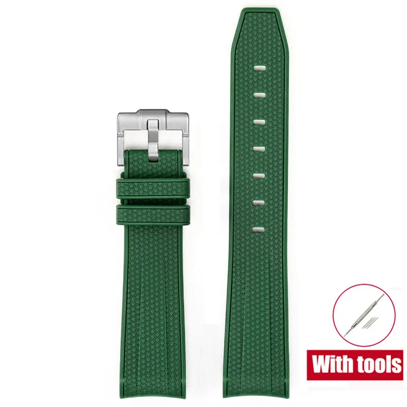 20mm Diving Strap for Omega X Swatch Joint MoonSwatch Men Women Arc Curved End TPU Rubber Bracelet for Rolex Watch Band Tools