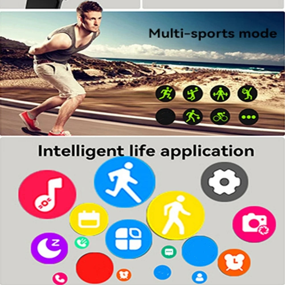 Montre connectée homme 2026, cadeau femme, écran tactile HD 2,01 pouces, montre de sport et de fitness, électronique, appel Bluetooth, smartwatch