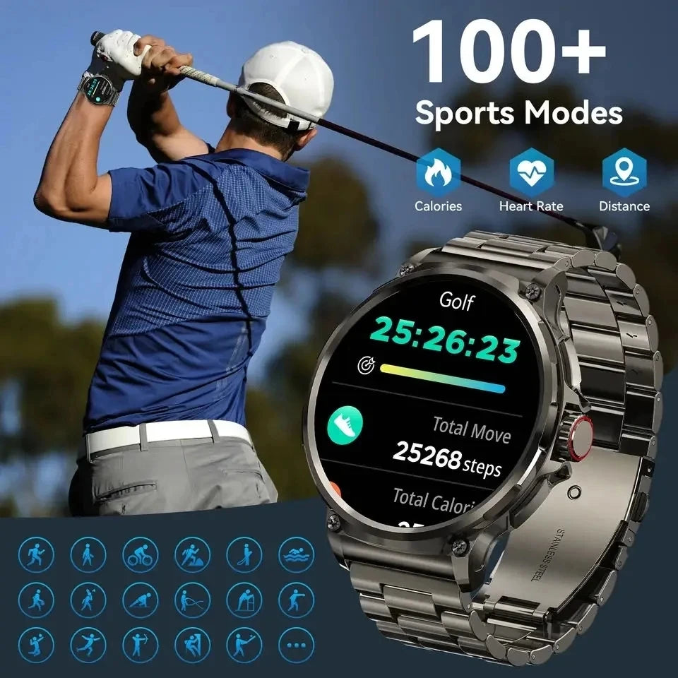 Montres intelligentes GPS ultra-performantes avec batterie 710 mAh, montres boussole étanches NOUVEAU pour hommes femmes 2025 Nouvelle montre intelligente GPS militaire sport pour hommes