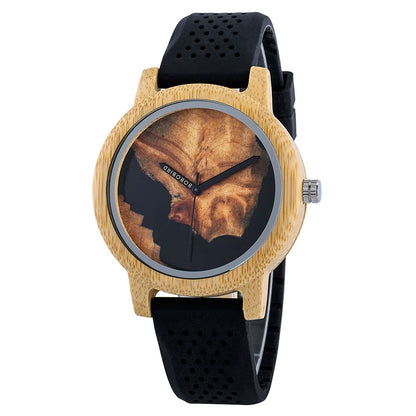 BOBO BIRD Universal Bamboo Wooden Leather Watch