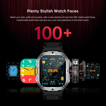 Montre connectée militaire 2026 Hommes Étanche Sports de plein air Suivi d'activité Moniteur de santé 2,19" Appel BT Smartwatch
