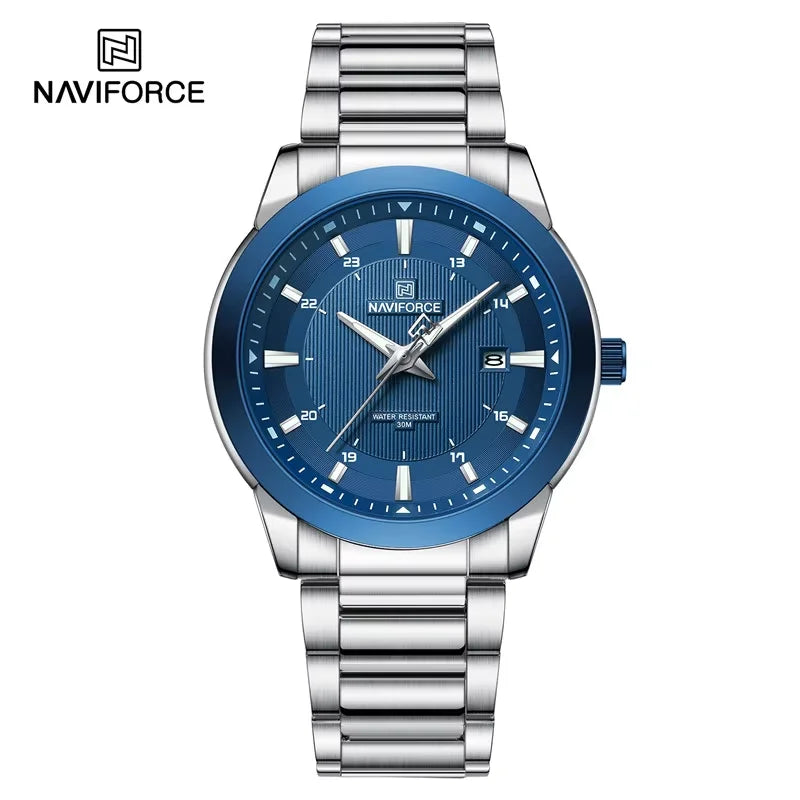 NAVIFORCE NF8029 Watches Stainless Steel Strap Casual Male Quartz Sports