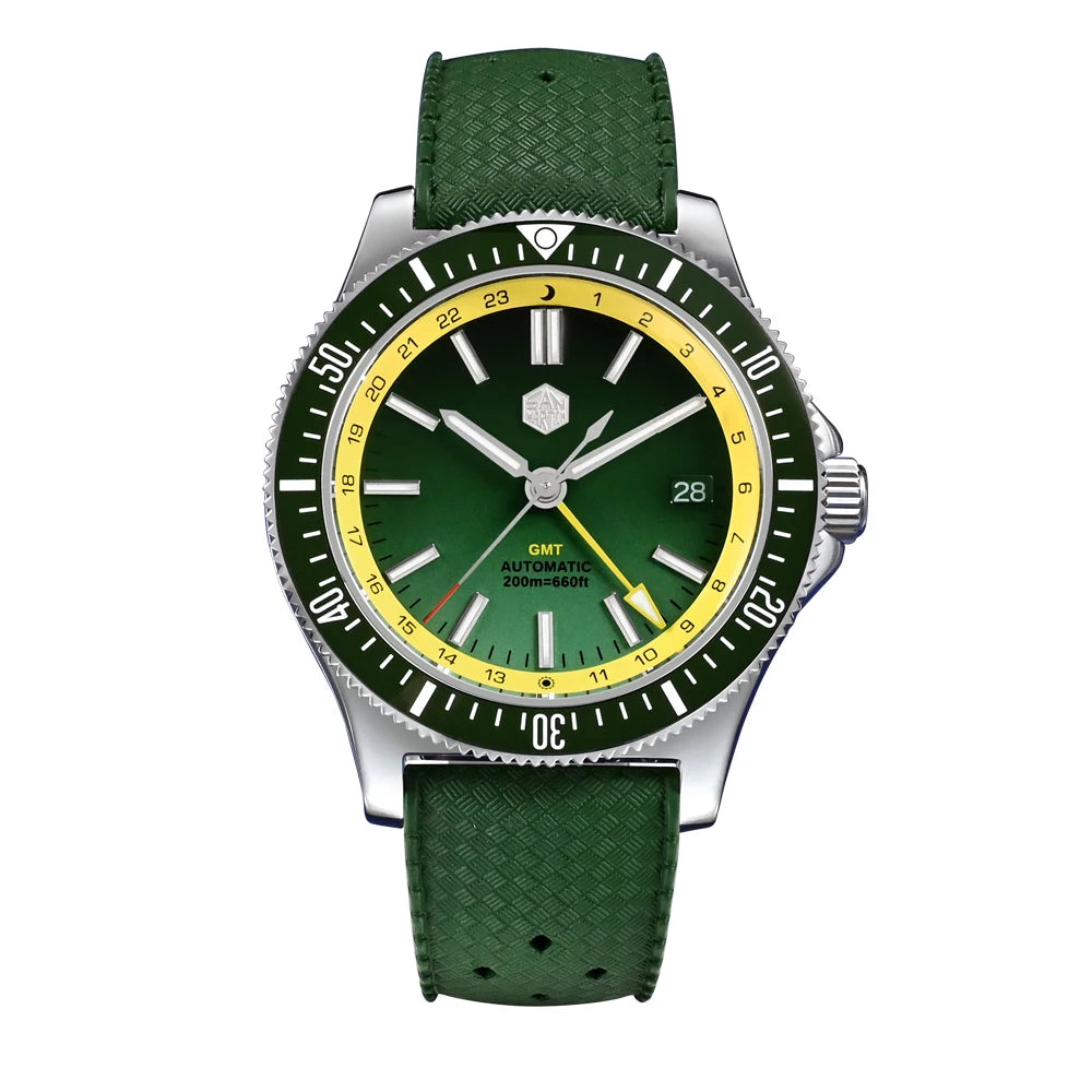 San Martin SN0119-G GMT Automatic Mechanical Watch Bracelet