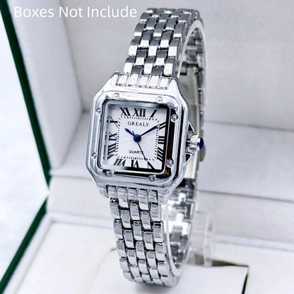 Nouvelles montres pour femmes, marque de luxe légère, affaires, or, acier inoxydable, mode féminine, montres à quartz, bracelet de montre pour femmes