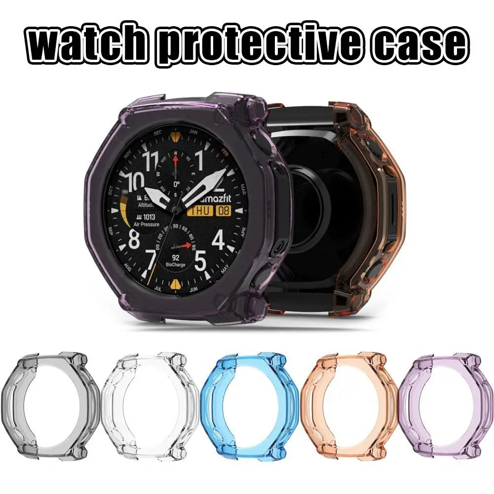 Protection en TPU robuste pour montre connectée Amazfit T-Rex Ultra 2, étui avec protection intégrale 4 coins, anti-rayures, coque de protection résistante à l'usure